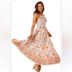 Petal & Pup TAHARA Floral Midi Dress, Smocked, NWT, Size 8